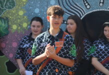 Special guests tour garden